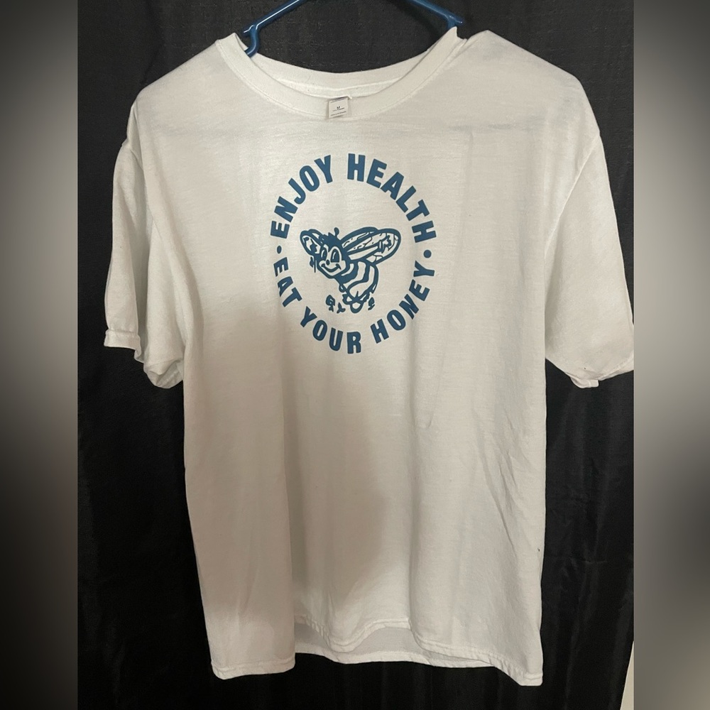 Harry Styles Enjoy health eat your honey shirt as seen on the Today Show.